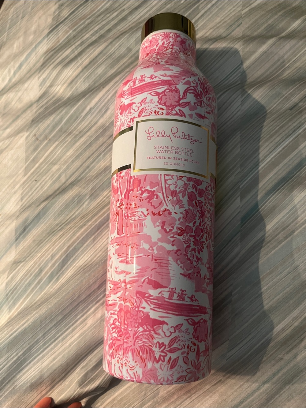 Lilly Pulitzer Pink & White Floral Stainless Steel Water Bottle